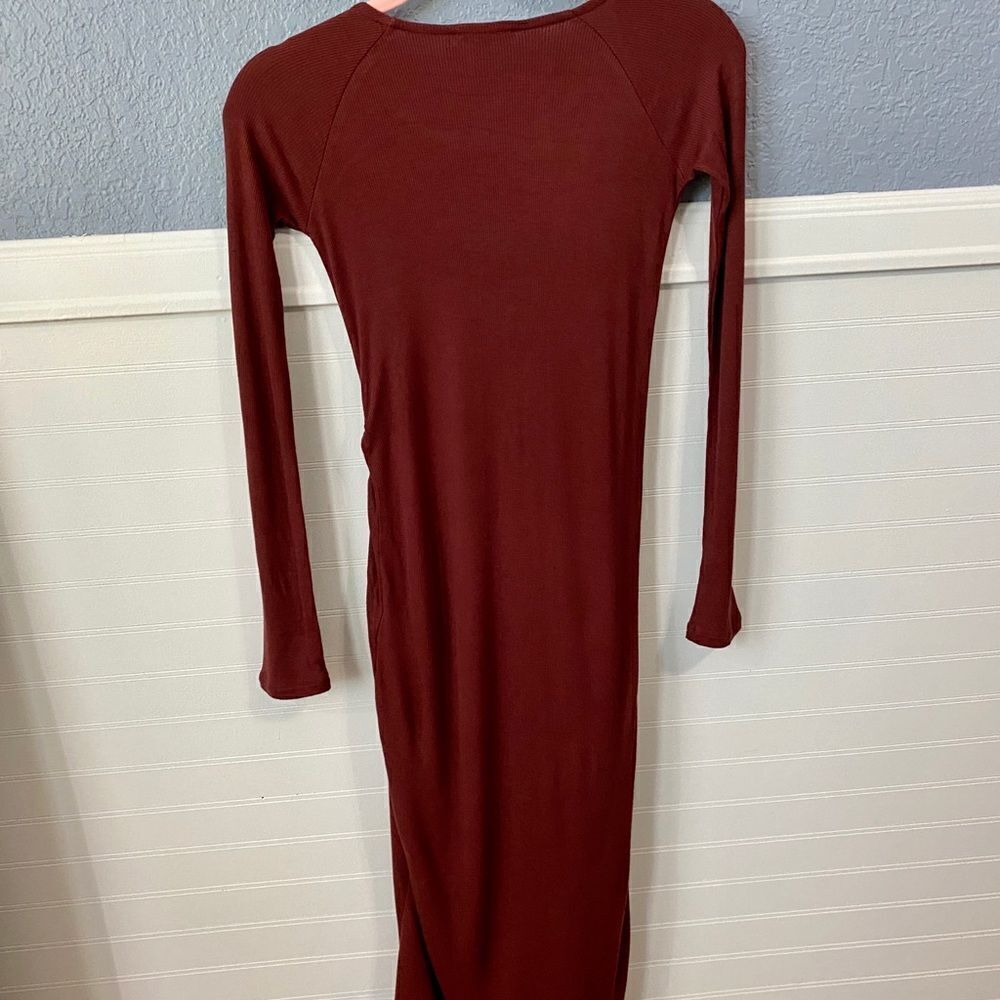 Bar III  Ruched Ribbed Long Sleeve Tunic Top - Picture 4 of 5